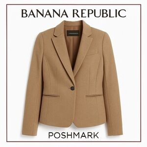 BANANA REPUBLIC Tailored Tan Wool-Blend Blazer/size 6P